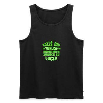 Jungesellenabschied Lucia - Männer Premium Bio Tank Top - Schwarz - Vorne - AI Model Male 178 light (178cm)