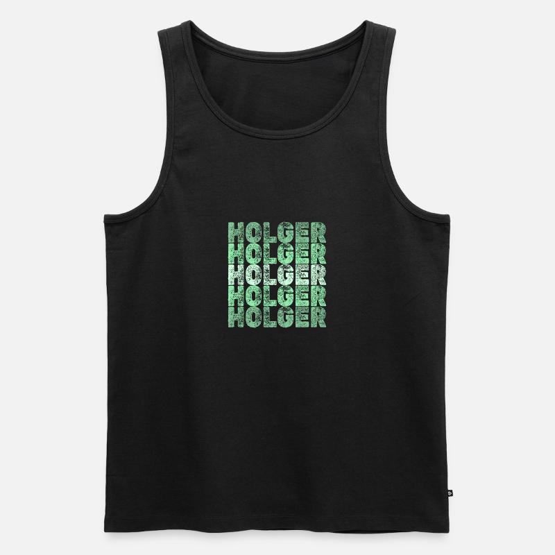 Holger - Männer Premium Bio Tank Top - Schwarz