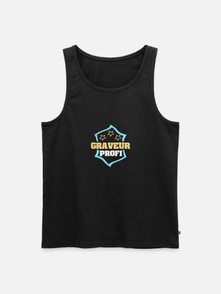 Gift for Engraver - Men's Premium Organic Tank Top - black