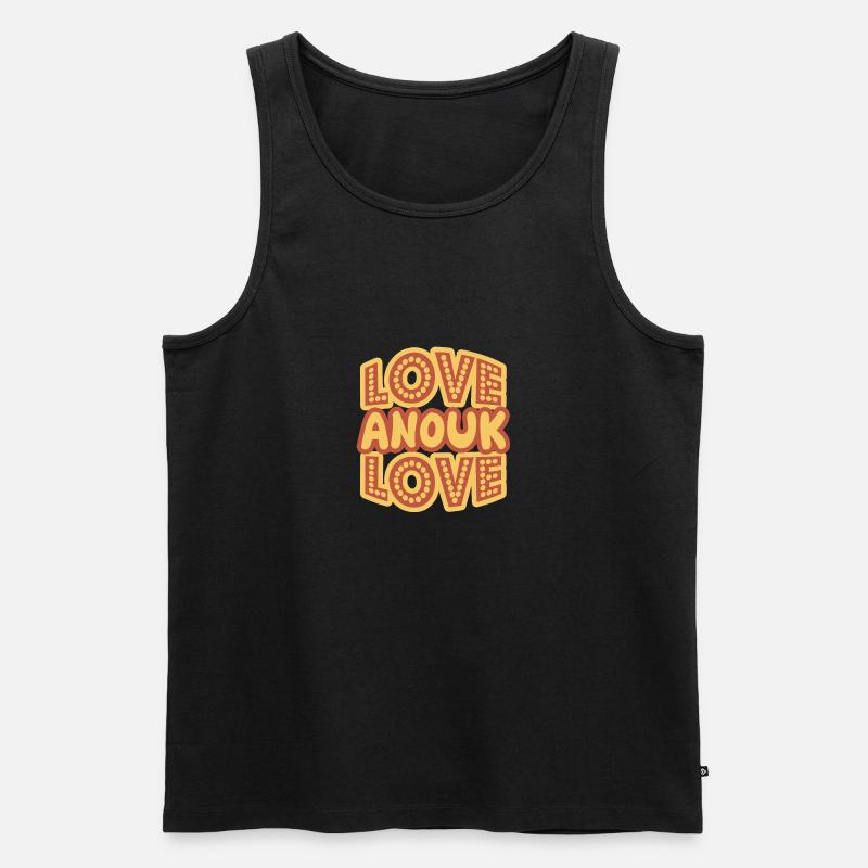 First name Anouk - Men's Premium Organic Tank Top - black