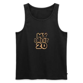 Süß 20 - Männer Premium Bio Tank Top - Schwarz - Vorne - AI Model Male 178 light (178cm)