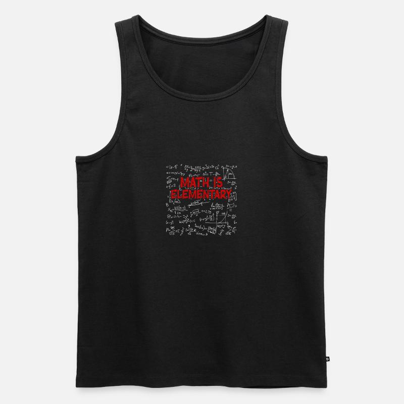 Math Is Elementary Math Teacher - Men's Premium Organic Tank Top - black