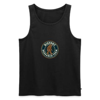 Bigfoot Research Team Retro Vintage Sasquatch - Men's Premium Organic Tank Top - black - Front - Michal (187cm)