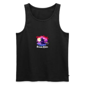 Halloween Witch Thick Thighs Broom Rides Fun - Men's Premium Organic Tank Top - black - Front - Michal (187cm)