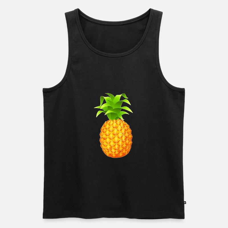 Ananas - Männer Premium Bio Tank Top - Schwarz