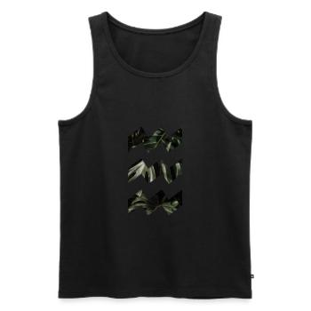 Eindhoven vibes plant green - Men's Premium Organic Tank Top - black - Front - Michal (187cm)