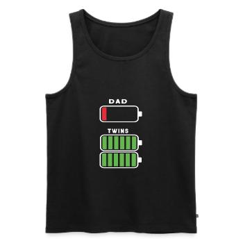 papa cadeau père sort fils drôle fille - Débardeur bio Premium Homme - noir - Devant - Michal (187cm)