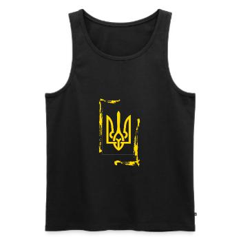 Ukraine - Männer Premium Bio Tank Top - Schwarz - Vorne - Michal (187cm)