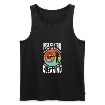 Pest Control Technician Exterminator Funny - Männer Premium Bio Tank Top - Schwarz - Vorne - AI Model Male 178 light (178cm)