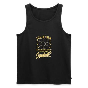 Coffein Kaffee Spruch Chemische Formel Lustig - Männer Premium Bio Tank Top - Schwarz - Vorne - Michal (187cm)