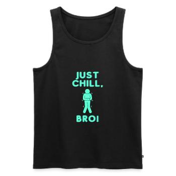 Einfach chillen, Bro! - Männer Premium Bio Tank Top - Schwarz - Vorne - AI Model Male 178 light (178cm)