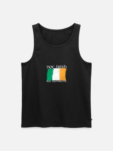 Not Irish But Supportive - Men's Premium Organic Tank Top - black