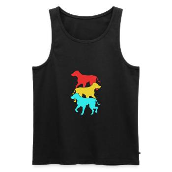 Rhodesian Ridgeback - Men's Premium Organic Tank Top - black - Front - AI Model Male 178 light (178cm)