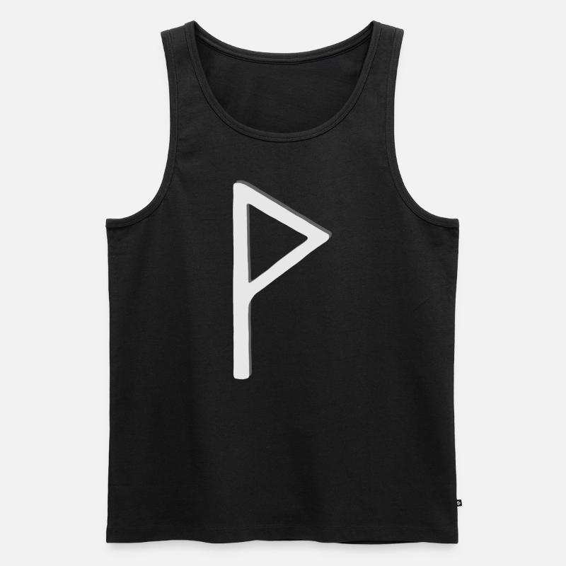 Futhark Runic Alphabet Wunjo - Men's Premium Organic Tank Top - black