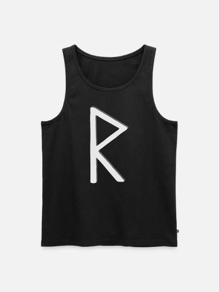 Futhark Runic Alphabet Raidho - Men's Premium Organic Tank Top - black