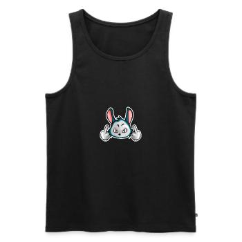 Cool lapin - Débardeur bio Premium Homme - noir - Devant - AI Model Male 178 light (178cm)