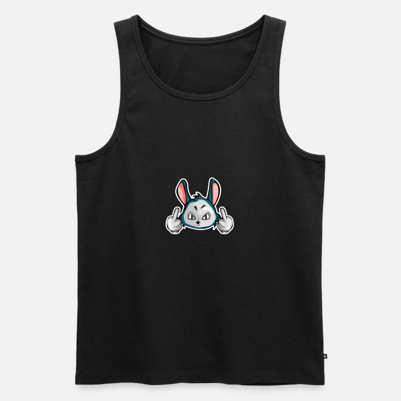 Cool Rabbit - Männer Premium Bio Tank Top - Schwarz