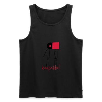 Vinyl Sammler Liebe - Männer Premium Bio Tank Top - Schwarz - Vorne - AI Model Male 178 light (178cm)