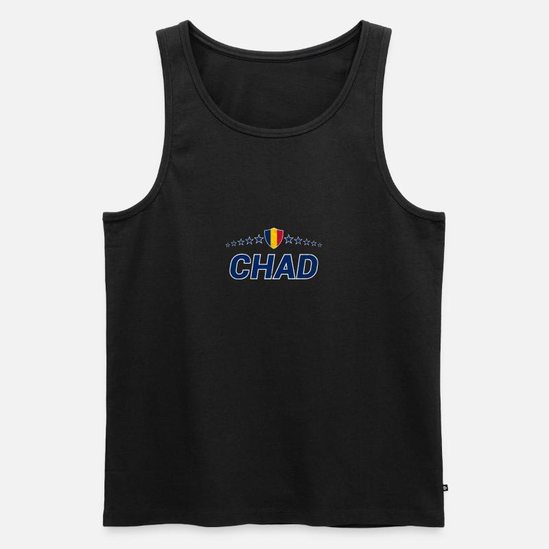 Tschad - Männer Premium Bio Tank Top - Schwarz