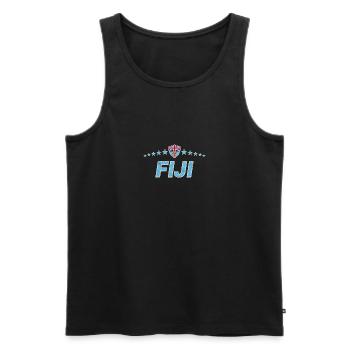 Fidschi - Männer Premium Bio Tank Top - Schwarz - Vorne - AI Model Male 178 light (178cm)