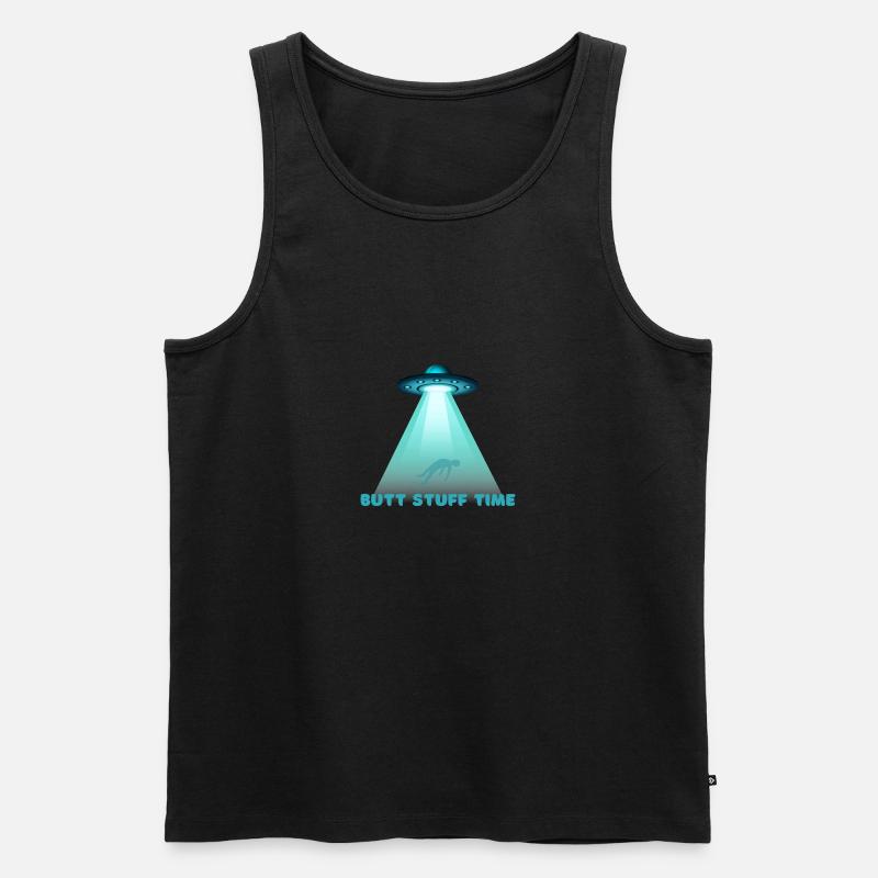 Funny UFO Abduction Human Experiments - Männer Premium Bio Tank Top - Schwarz