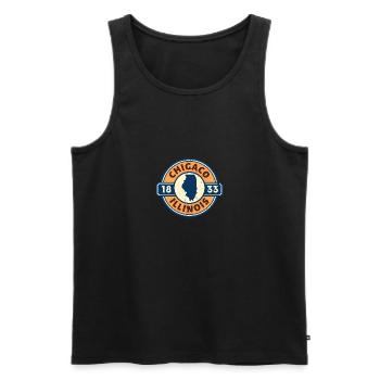 Vintage Chicago Illinois Est. 1833 Souvenir - Men's Premium Organic Tank Top - black - Front - Michal (187cm)