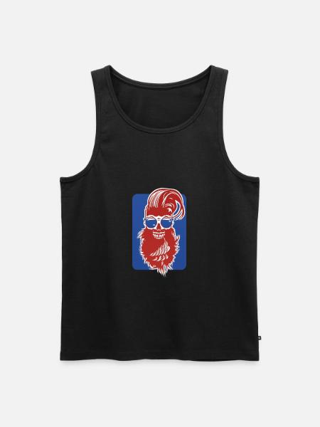 dødshoved hipster skægget kraniet kran design fant - Herre Premium økologisk tanktop - sort