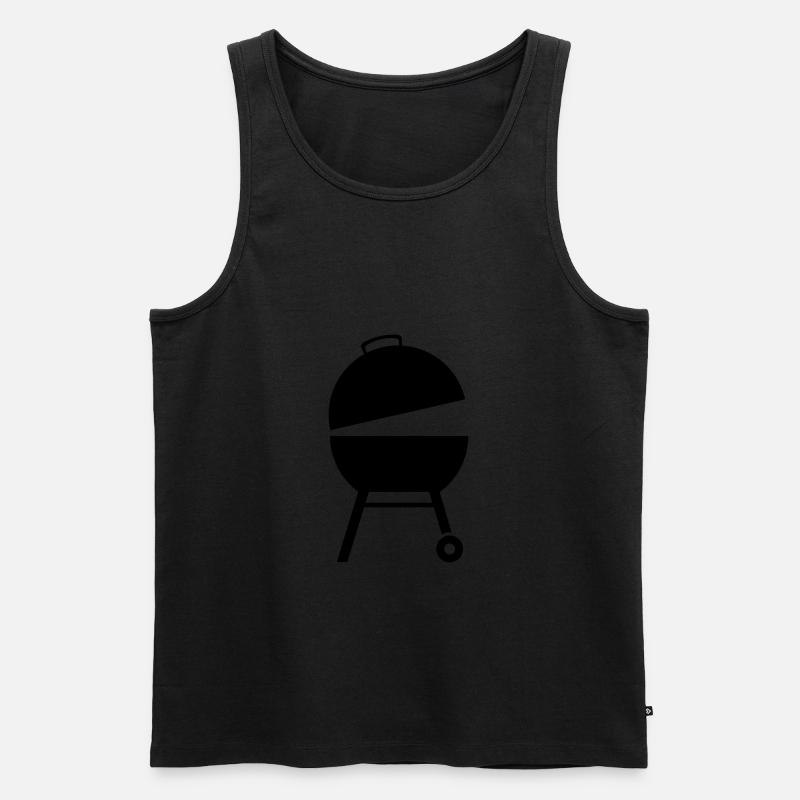 Grill - Männer Premium Bio Tank Top - Schwarz