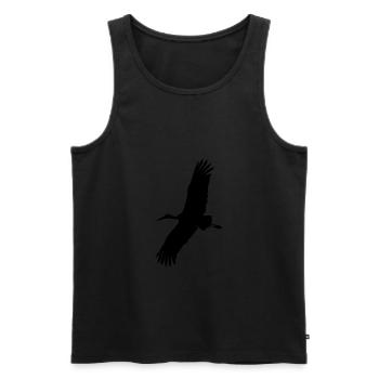 Storch - Männer Premium Bio Tank Top - Schwarz - Vorne - AI Model Male 178 light (178cm)