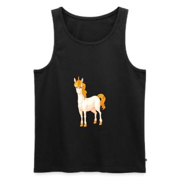 Unicorn - Männer Premium Bio Tank Top - Schwarz - Vorne - Michal (187cm)