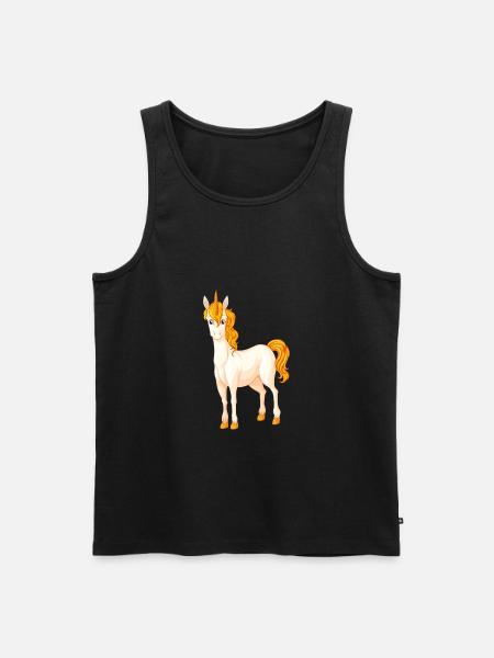Unicorn - Männer Premium Bio Tank Top - Schwarz