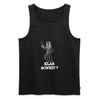 Pirat klar soweit - Männer Premium Bio Tank Top - Schwarz - Vorne - AI Model Male 178 light (178cm)