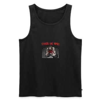 Teachers Love Brains Halloween - Männer Premium Bio Tank Top - Schwarz - Vorne - Michal (187cm)