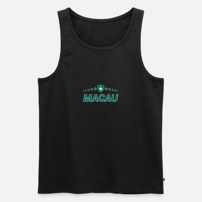 Macau - Männer Premium Bio Tank Top - Schwarz