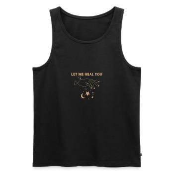 Massage Therapist Heal You Natural Oils - Männer Premium Bio Tank Top - Schwarz - Vorne - Michal (187cm)