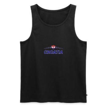 Kroatien - Männer Premium Bio Tank Top - Schwarz - Vorne - Michal (187cm)