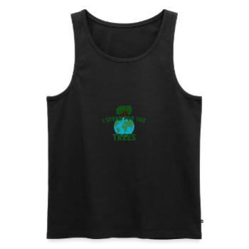 I Speak For Trees Save Earth Day - Männer Premium Bio Tank Top - Schwarz - Vorne - Michal (187cm)