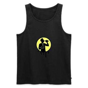 Booze Party Man - Men's Premium Organic Tank Top - black - Front - Michal (187cm)