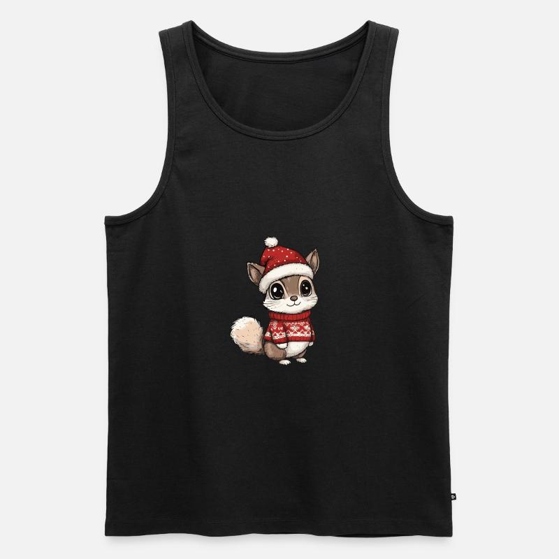 Eichhörnchen Weihnachten Comic - Männer Premium Bio Tank Top - undefined