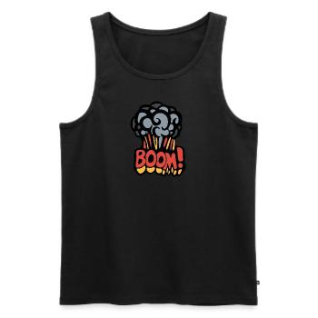 Boom-Explosion - Männer Premium Bio Tank Top - Schwarz - Vorne - AI Model Male 178 light (178cm)