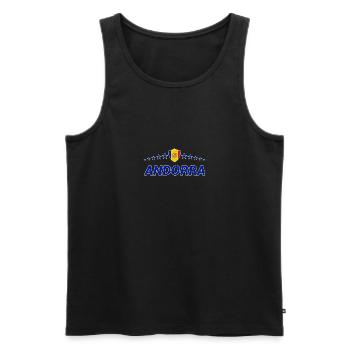 Andorra - Men's Premium Organic Tank Top - black - Front - AI Model Male 178 light (178cm)