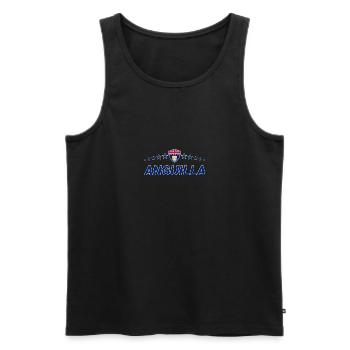 Anguilla - Männer Premium Bio Tank Top - Schwarz - Vorne - AI Model Male 178 light (178cm)