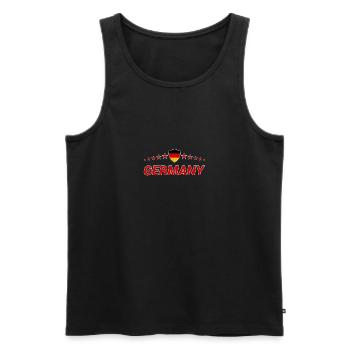 Deutschland - Männer Premium Bio Tank Top - Schwarz - Vorne - Michal (187cm)