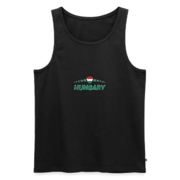 Ungarn - Männer Premium Bio Tank Top - Schwarz - Vorne - AI Model Male 178 light (178cm)