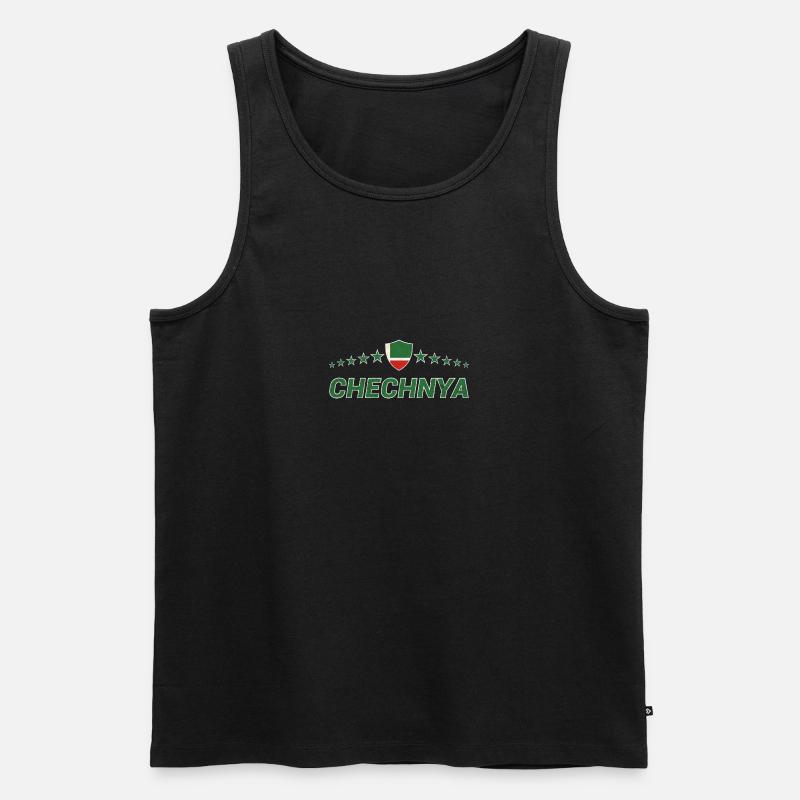 Tschetschenien - Männer Premium Bio Tank Top - Schwarz