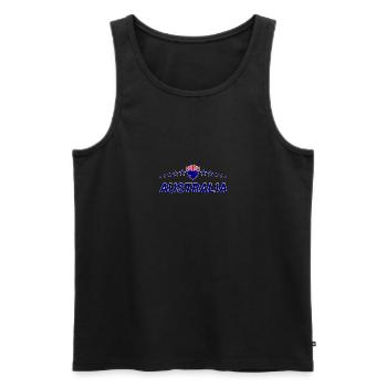 Australien - Männer Premium Bio Tank Top - Schwarz - Vorne - AI Model Male 178 light (178cm)