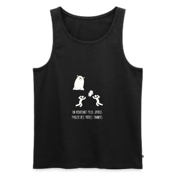 maman ours - Débardeur bio Premium Homme - noir - Devant - Michal (187cm)