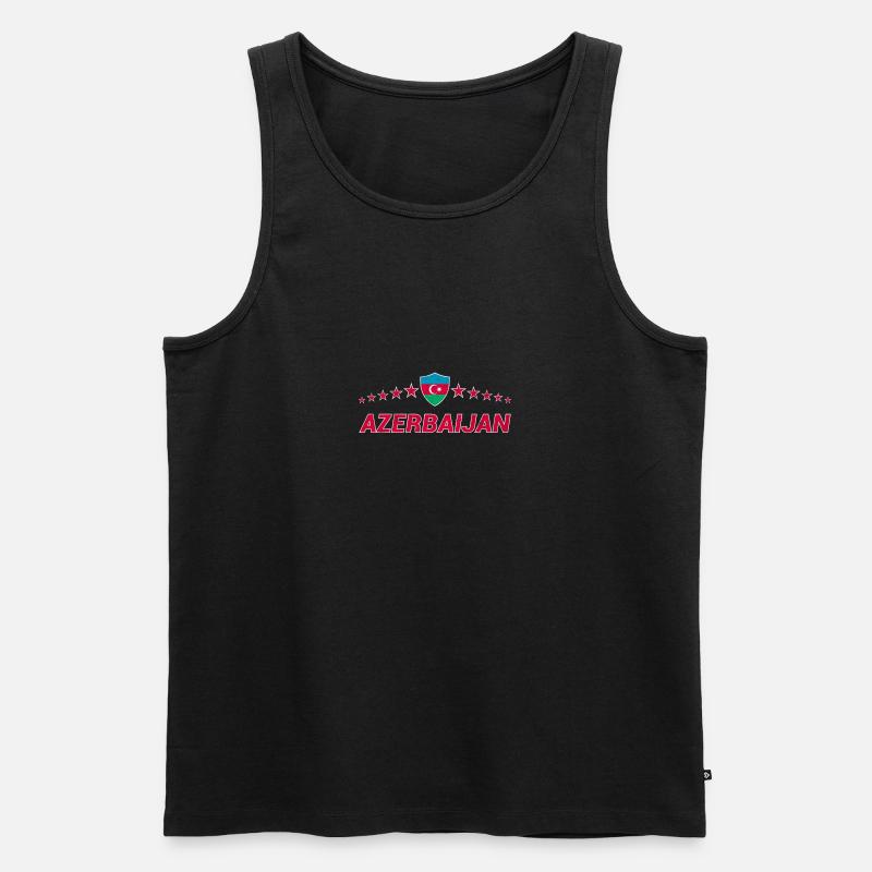 Aserbaidschan - Männer Premium Bio Tank Top - Schwarz