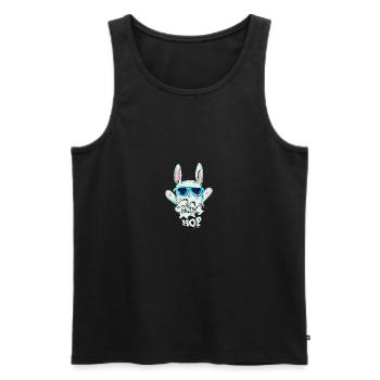 Hip Hop - Männer Premium Bio Tank Top - Schwarz - Vorne - Michal (187cm)