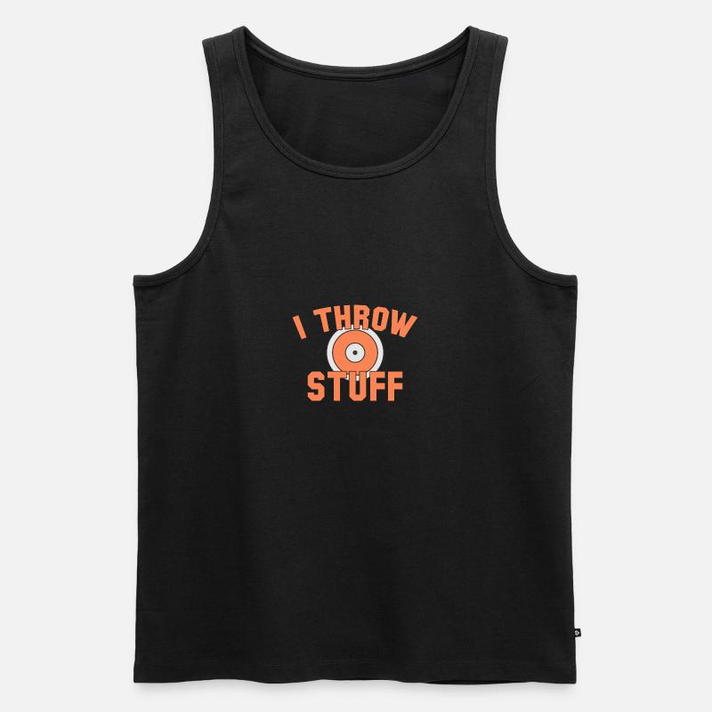 I Throw Stuff Discus Athlete - Männer Premium Bio Tank Top - Schwarz